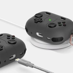 Étui pour écouteurs en silicone 3D Design <span class=keywords><strong>de</strong></span> console <span class=keywords><strong>de</strong></span> jeu rétro unique pour <span class=keywords><strong>Airpods</strong></span> Pro 2 Cool Liquid Soft Earbuds Cover Keychain - Product Image 3