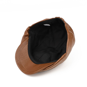 Vente en gros de <span class=keywords><strong>casquette</strong></span> gavroche d'hiver personnalisée chapeau de cowboy Gatsby <span class=keywords><strong>casquette</strong></span> de papa <span class=keywords><strong>casquette</strong></span> plate à carreaux vintage 8 panneaux chapeaux de lierre en <span class=keywords><strong>cuir</strong></span> pour hommes - Product Image 6