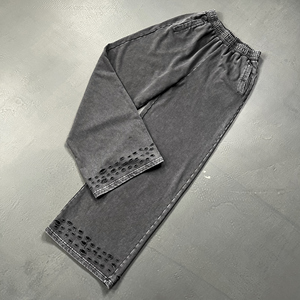 Pantalones de Corte Recto Holgados, Estilo Casual, Lavado Nieve, Desgastados, de Moda Urbana, Ligeros, Otoño/Invierno 2025 - Product Image 4