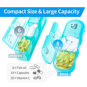 China Supply Seven Days a Week 21 Compartments Pill Box Sorting Box Sealed Portable Plastic Compartments Travel Pill Box - Product Image 2
