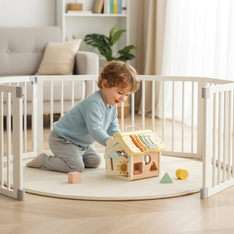PMZ2219 Jouet Montessori Wooden Activity Cube