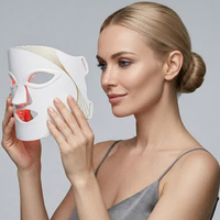 Nouveau masque facial en silicone à lumière rouge multi-zones pour la photothérapie, à utiliser à domicile