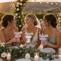 Gobelet Margarita personnalisé 16oz en acier inoxydable avec couvercle et paille pour mariage, plage – Mug isotherme au design élégant