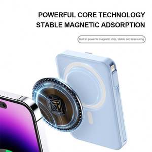 Batterie externe pliable PD 22,5W Mag 10000 mAh avec câbles intégrés et écran LED - Product Image 5