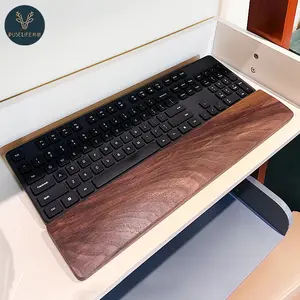 PUSELIFE कस्टम प्रिंट ergonomic लकड़ी कलाई आराम के लिए कंप्यूटर कीबोर्ड और माउस पैड