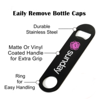 Ouvre-Bouteille Personnalisé en Acier Inoxydable de Direct Usine, Outils de Bar Vierge, Ouvre-Bière Métallique, Lame de Bar à Impression par Sublimation