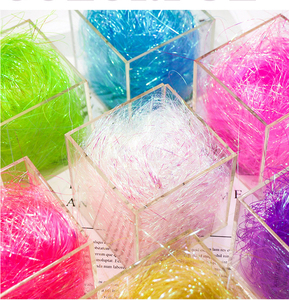 Venta al por mayor 1 mm Color seda Rafi hierba Metal Color brillante seda regalo embalaje trituración Flash papel trituración caja de regalo - Product Image 2