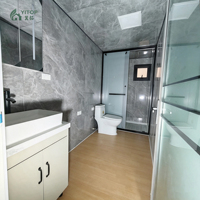 Maisonnette chinoise prête à être expédiée, maison préfabriquée extensible en conteneur de 20 pieds ou 40 pieds, maisonnette avec 3, 4 ou 5 chambres pour usage hôtelier