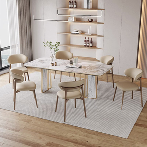 Modern <strong>4</strong> Seater Table and <strong>Chairs</strong> <strong>Set</strong> Industrial 8 6 Boucle <strong>Wishbone</strong> Folding Barrel Stainless Steel Nordic Style Dining <strong>Chair</strong> - Product Image 4