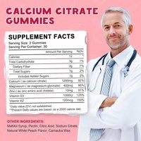 Gommes de citrate de calcium de marque exclusive de haute qualité pour adultes favorisant une absorption efficace du calcium et la santé osseuse