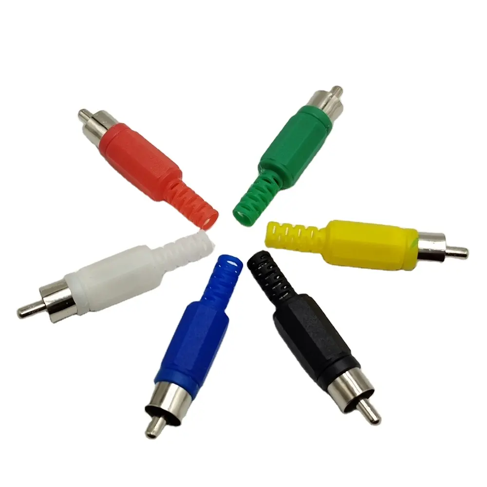 Speaker Plug AV Signal Output Input Male PIN RCA Plug Plastic Red VCD DVD Player Video Jack Audio Cable RCA Connector RCA Jack