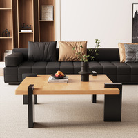 Table basse en bois massif, table basse moderne pour salon, table centrale en bois, mobilier contemporain pour la maison, vente en gros OEM ODM