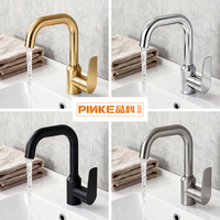 Robinet de lavabo en acier inoxydable pour salle de bain, avec cartouche céramique, design moderne, monotrou, à poser sur le comptoir, finition noircie, garantie 3 ans