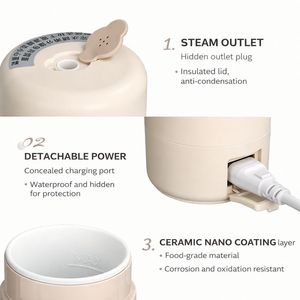 Termo Calentador de Agua con Carga USB, Mini Calentador de Agua Portátil, Cargador de Agua Caliente con Dispensador <span class=keywords><strong>Recargable</strong></span> - Product Image 5