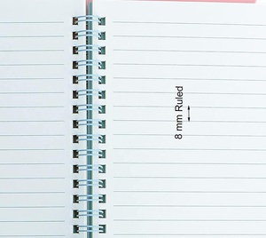 Bộ máy tính xách tay xoắn ốc A5 8.3 \ "x 5.9 \" bìa cứng bằng nhựa dày 8mm Cai Trị 4 màu 80 tờ-160 trang 10-Kiểu rượu vang đỏ - Product Image 4