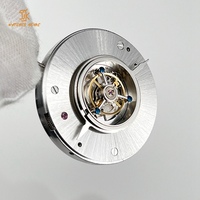 Fabricant de mouvements de montres squelette personnalisés, de haute précision, automatiques, mécaniques, avec tourbillon central et décorations gravées
