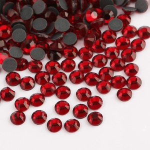 OPL corte a máquina Dark Siam DMC suelta Hotfix Rhinestones Material <span class=keywords><strong>de</strong></span> vidrio a granel al por mayor Hotfix Crystal Rhinestone a <span class=keywords><strong>precio</strong></span> barato - Product Image 2