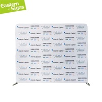 Stand personnalisé double face 8x8 pieds, toile de fond 10 pieds, bannière en tissu simple ou double face
