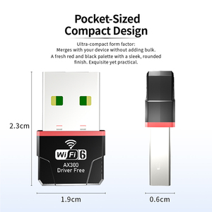 Wifi6 ax300 không dây Dongle ổ đĩa miễn phí USB <span class=keywords><strong>Wifi</strong></span> Adapter cho PC hỗ trợ <span class=keywords><strong>Win7</strong></span>/Win10/win11 - Product Image 6