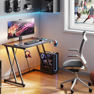 2024 gran oferta EE. UU. nuevo moderno ajustable en forma de L Escritorio de juegos luces Led ordenador <span class=keywords><strong>Pc</strong></span> <span class=keywords><strong>Gamer</strong></span> mesa de juegos escritorio moderno negro - Product Image 5