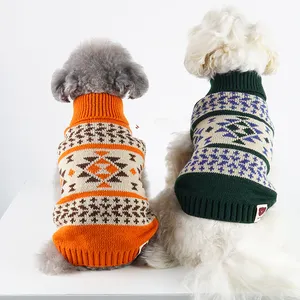 Özelleştirilmiş kabul sıcak satış eşleşen yılbaşı kazak köpek giysileri