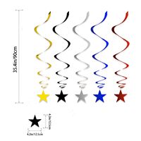 Décorations en spirale suspendues étoiles scintillantes dorées, décorations de plafond en feuille d'aluminium pour anniversaire, 32 pièces pour baby shower, mariage, fête