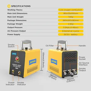 Nouveau AUTOOL SDT101 Dc 12V Portable EVAP Machine À Fumée Détecteur De Fuite De Voiture Testeur Automobile Test De Fuite De Fumée - Product Image 6