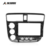 Kit d'accessoires pour autoradio Android 9 pouces pour Civic 2005, cadre de navigation radio, modification du tableau de bord en plastique ABS