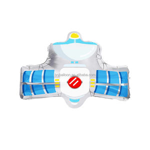 Balon roket astronot tiup dasar Foil berdiri tunggal dengan anak laki-laki tema angkasa mainan dekorasi pesta ulang tahun anak-anak - Product Image 6