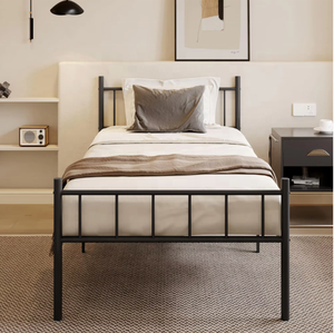 Anpassbare Schule Home Hotel Bett Einfaches Design Vierkant rohr Metall bett Modernes Studenten bett Schlafsaal - Product Image 6