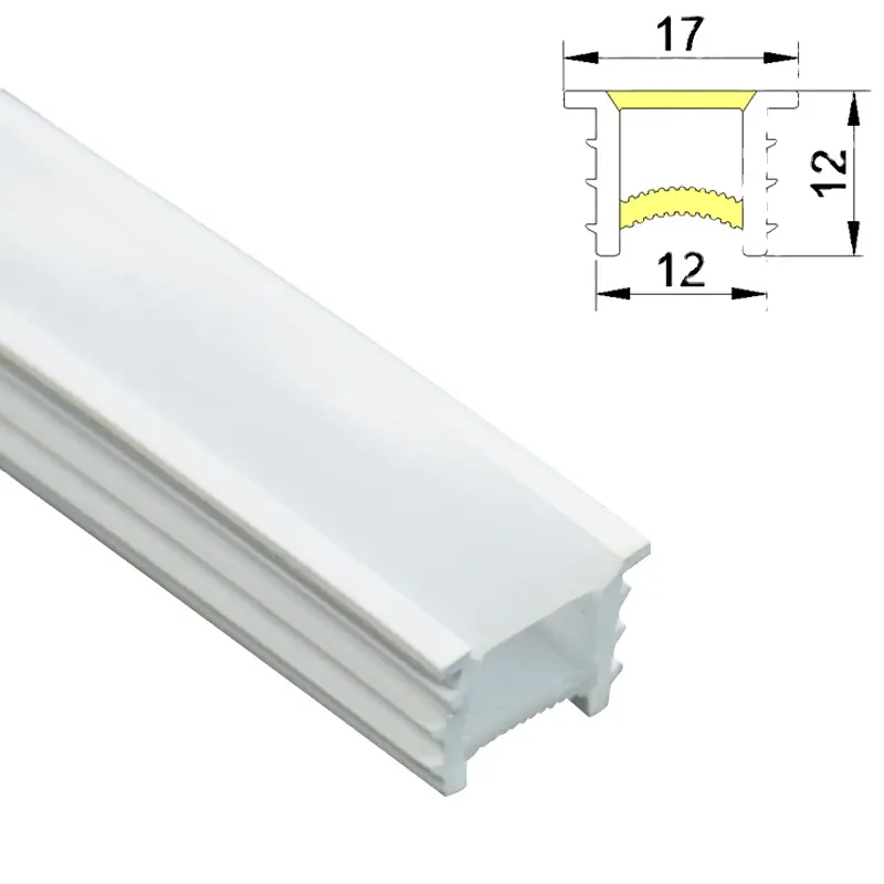 Lámpara de cubierta flexible de silicona Ed con función retardante lame de alto rendimiento para luces LED de tubo de neón, forma de protección