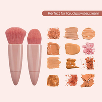 Ensemble de pinceaux de maquillage miniatures professionnels de haute qualité pour le visage, avec logo personnalisé, étiquette privée, pour la maison et les voyages, avec boîte miroir en nylon