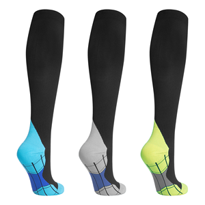 Elite <strong>Running</strong> <strong>Compression</strong> <strong>Socks</strong> 20-30mmHg Knitted Crew Foot Arch Support Sweat Wicking Anti-Fatigue for Marathon Cuff Bottom - Product Image 2