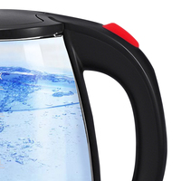 HALEY 1500W Transparent 2L Base Pivotante 360° en Verre Bouilloire Intelligente pour Thé et Eau Chaude