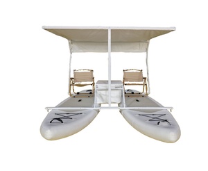 Bateau à pédales gonflable pliable écologique et stable pour deux passagers, idéal pour la location et les divertissements aquatiques en parc - Product Image 5