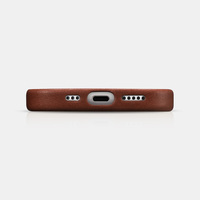 Étui magnétique en cuir véritable ciré de qualité supérieure pour iPhone 15/15 Pro/15 Pro Max, personnalisable avec béquille et emplacement pour cartes