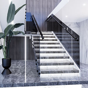 Barandilla Moderna para Balcón de Acero Inoxidable y Vidrio, Estilo <span class=keywords><strong>Autran</strong></span>, 316 Negro, 5.8m, para Exteriores, Terraza, Porche, Piscina, Valla, Balaustrada Duradera - Product Image 6