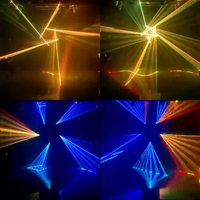 Projecteur laser à tête mobile 3W 5W rouge vert bleu, faisceau lumineux DJ multicolore, lumière laser 3D Aura pour la maison, la discothèque, les mariages, les événements de danse