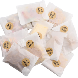 Bolsas de papel a prueba de grasa blancas translúcidas personalizables reciclables y resistentes a los alimentos para embalaje de pizza - Product Image 3