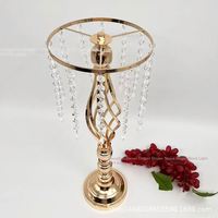 Support de fleurs pour centre de table de mariage, support de vase en métal et fer, centre de table de mariage en cristal, décorations pour fête