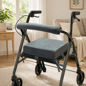 Customized <b>Memory</b> Foam Seat Cushion Pad for Rollator Walker with Backrest, Mobility Aid Chair Cushion Support - Product Image 1