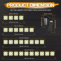 Support de pare-chocs droit de 30 pouces Lot de 6 pods de feux de conduite Barre lumineuse LED modulaire 12V pour 17-22 ford Super Duty F250