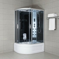Cabine de douche sur mesure et cabine de douche de luxe à double porte en quadrant décalé pour salle de bain