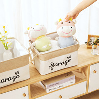 Panier de rangement en toile rectangulaire classique pliable, boîte de rangement, bacs pour la chambre à coucher, sous-vêtements et chaussettes