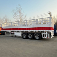 Semi-remorque à ridelles latérales pour transport de conteneurs en acier et de marchandises en vrac, 3 essieux, 60 tonnes, tailles 20 pieds/30 pieds/40 pieds