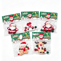Jouet anti-stress souple en TPR pour Noël, à presser, pour soulager le stress et la décompression, Père Noël, Bonhomme de neige, Renne, Bonhomme en pain d'épices, cadeau pour filles et enfants