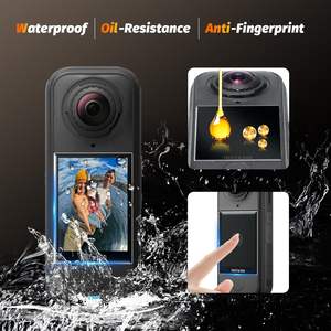 อมาซีร์สำหรับอินสตา 360 X4 ฟิล์มกันรอยหน้าจอ 3 ชิ้นกระจกนิรภัย 9H ความแข็งกันกระแทกป้องกันลายนิ้วมือฟิล์มใส - Product Image 3