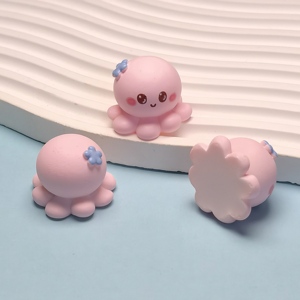 Mini estatuilla de Vida Marina dibujos animados pulpo Rosa Micro paisaje miniatura casa de muñecas decoración coche Interior adorno de escritorio - Product Image 2