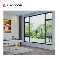 Ventanas de Aluminio con Certificación NFRC, Resistentes a Huracanes, a Prueba de Polvo, con Vista Ultra Amplia y Marco Estrecho, Abatibles y Giratorias