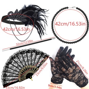 Neuer Stil Plastik-Faltfächer im europäischen Design für Mädchen-Geburtstagsfeiern, Kinder-Teepartys, kleiner Hut-Kopfschmuck, Spitzen-Faltfächer - Product Image 6